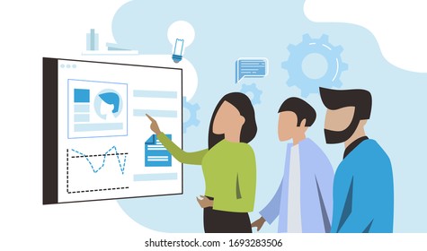 Office Peer Review Process Vector