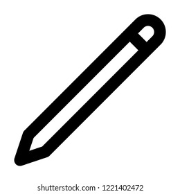 Office pen icon. Outline office pen vector icon for web design isolated on white background