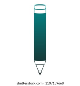 Office pen isolated blue lines