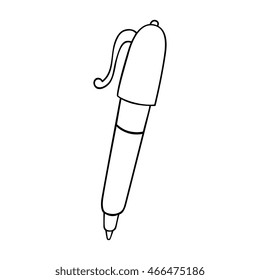 Office pen isolated pen icon, vector illustration graphic.