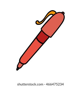Office pen isolated pen icon, vector illustration graphic.