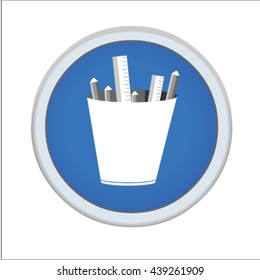 office pencil case icon