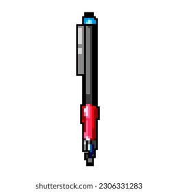 office pencil game pixel art retro vector. bit office pencil. old vintage illustration