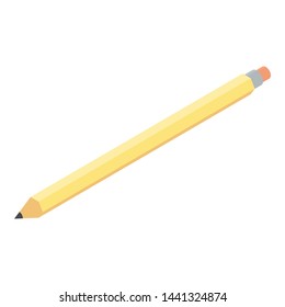 Office pencil icon. Isometric of office pencil vector icon for web design isolated on white background