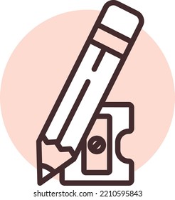 Office pencil, illustration, vector on white background.