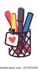Office pens icon. Vector illustration
