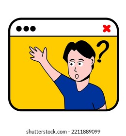 Büroangestellte fragen nach Vektorgrafik