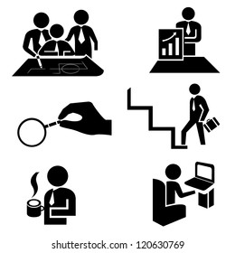 office people in different actions
