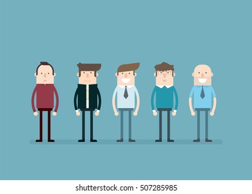 Personas de oficina. Personajes de dibujos animados planos