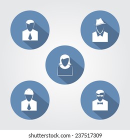 Office people icon set. Vector