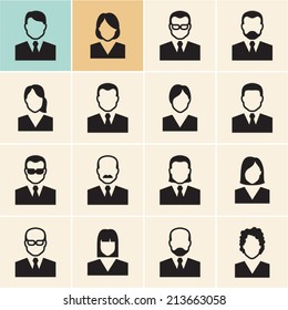 Office people icons set. 