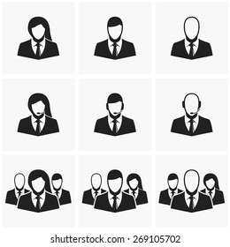 Office people icons set