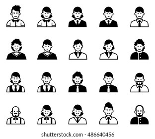 Office people icons set.