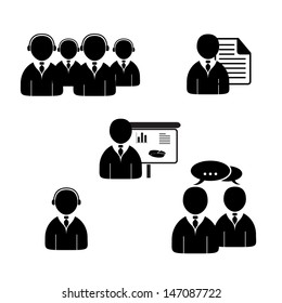 Conjunto de iconos de personas de Office. Formato vectorial editable.