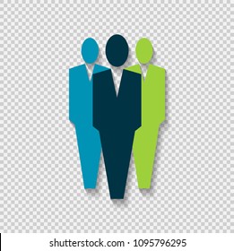 Office people icon,three men wearing a suits.