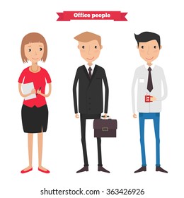 Office People set. Vector Illustration