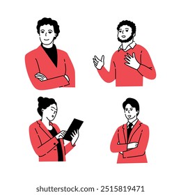 office people vector flat illustration