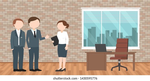 Office people. Working day routine. Vector illustration.