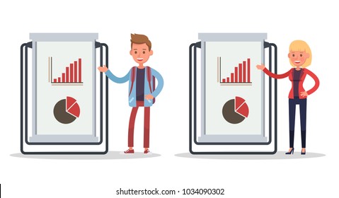 office people working and poses action character vector design
