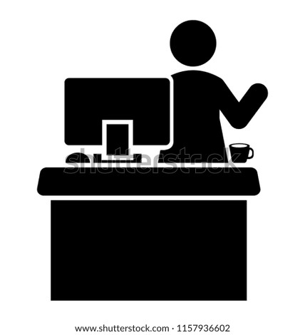 office person sitting on