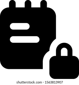 Office personal record for padlock logotype layout