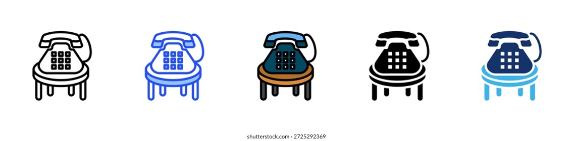 Coleção De Ícones Do Telefone Comercial Com Vários Estilos