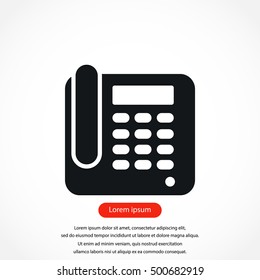 Office Phone Icon, flat design best vector icon