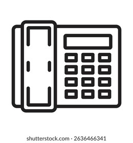 Office Phone icon Thin line illustration