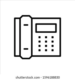 Office phone icon, Office phone vector flat sign design. Phone symbol pictogram