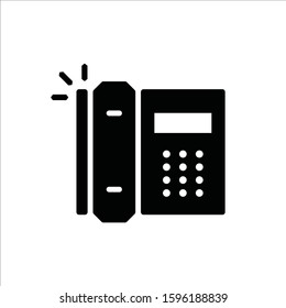 Office phone icon, Office phone vector flat sign design. Phone symbol pictogram