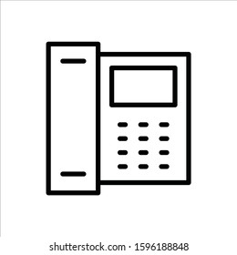 Office phone icon, Office phone vector flat sign design. Phone symbol pictogram