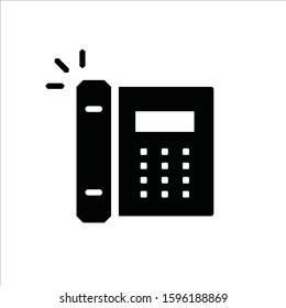 Office phone icon, Office phone vector flat sign design. Phone symbol pictogram