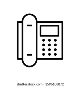 Office phone icon, Office phone vector flat sign design. Phone symbol pictogram