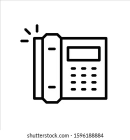 Office phone icon, Office phone vector flat sign design. Phone symbol pictogram