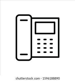 Office phone icon, Office phone vector flat sign design. Phone symbol pictogram
