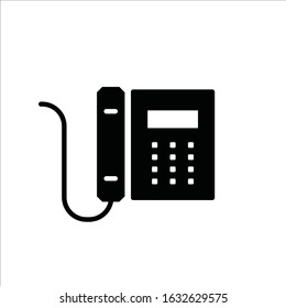 Office phone icon, Office phone vector flat sign design. Phone symbol pictogram