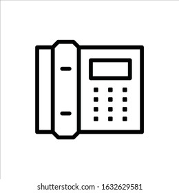 Office phone icon, Office phone vector flat sign design. Phone symbol pictogram