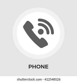 Office phone icon vector. Flat icon isolated on the white background. Editable EPS file. Vector illustration.