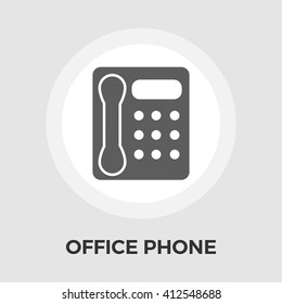 Office phone icon vector. Flat icon isolated on the white background. Editable EPS file. Vector illustration.