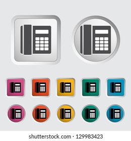 Office Phone Icon. Vector Illustration.