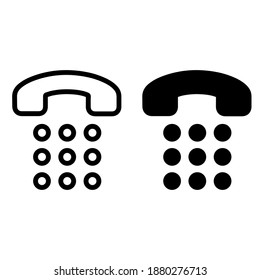 Office Phone icon vector set. call illustration sign collection. telephone symbol.