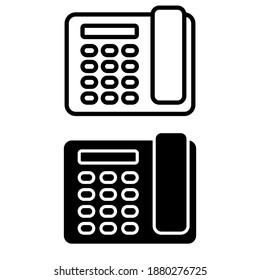 Conjunto de vectores de icono de Office Phone. colección de signos de ilustración de llamada. símbolo telefónico.