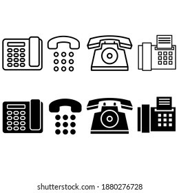 Office Phone icon vector set. call illustration sign collection. telephone symbol.