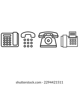 Office Phone icon vector set. call illustration sign collection. telephone symbol.