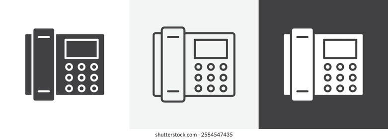 Office phone icons graphics pack vectors.