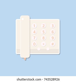 Office phone isolated on blue background.Business communication