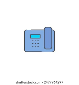 Office phone, Simple Vector Color Line Icons, Illustration.