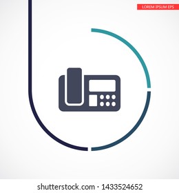 Office Phone Vector icon . Lorem Ipsum Illustration design