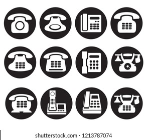 Office phones icon set