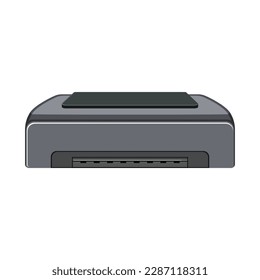 office photo printer cartoon. machine laser, digital document office photo printer sign. isolated symbol vector illustration